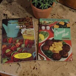 2 Vintage 50s 60s Favorite Recipes of Ohio Meats and The Ground Meat Cookbook